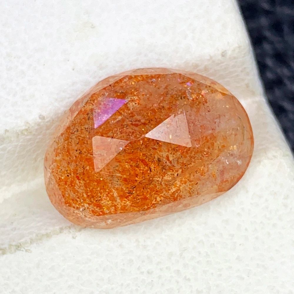 Beautiful Color 5.49 Cts Natural Sunstone Feldspar Rose Cut Cut Congo
